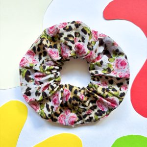 Panter bloemen scrunchie